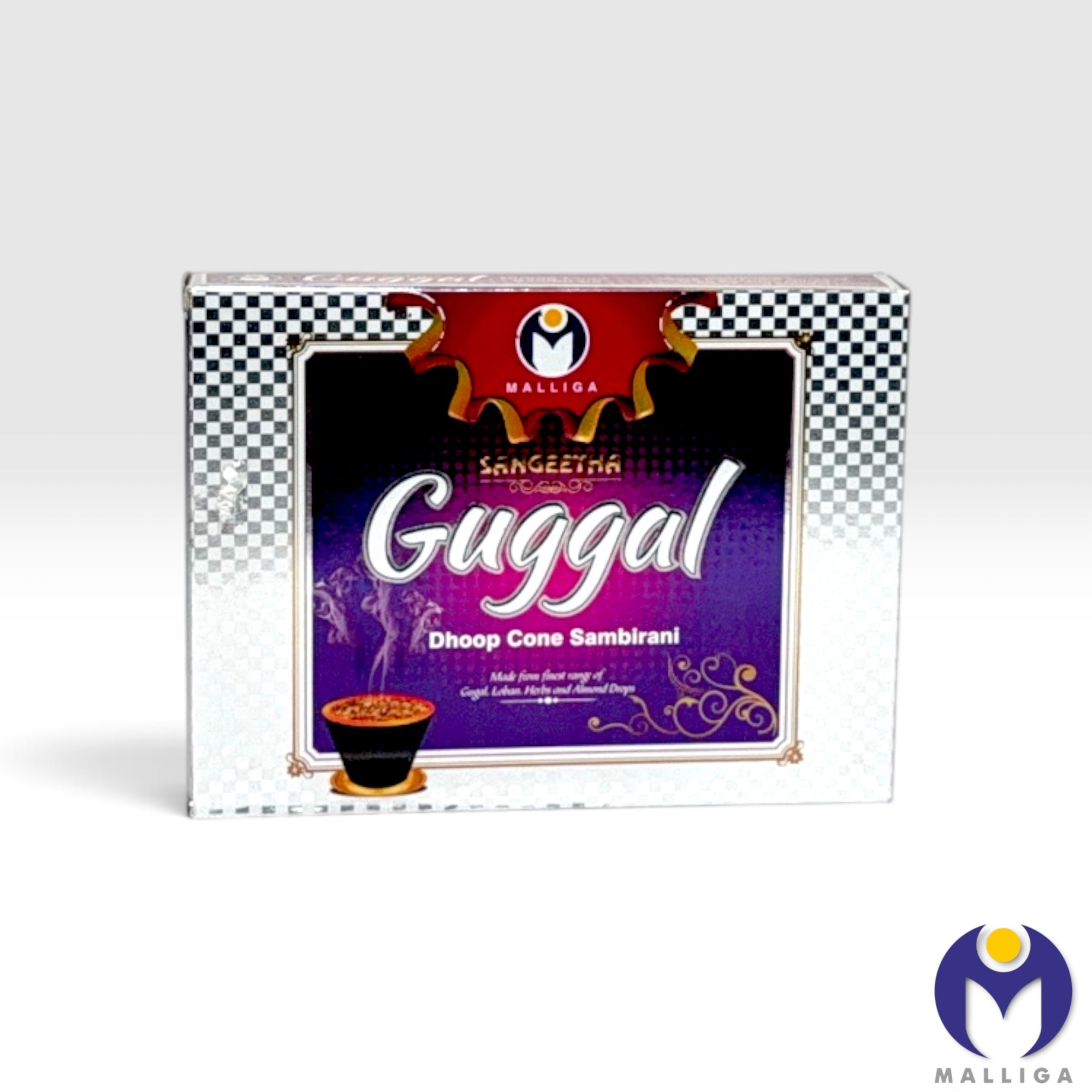 Malliga Premium Sambrani Dhoop Cups – Authentic Oudh Agarwood & Sangeetha Guggal Incense for Pooja, Aromatherapy & Energy Cleansing